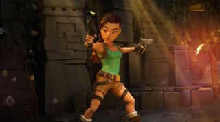 lara croft and monsters