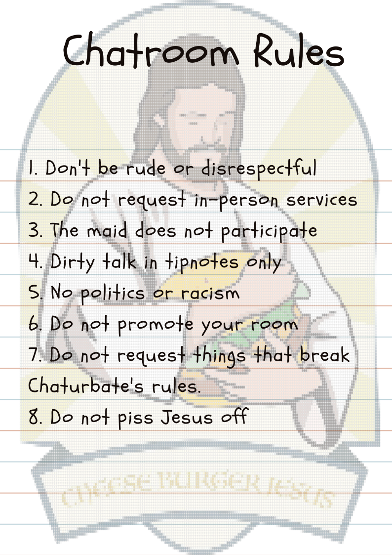 christina viray recommends cheese burger jesus chaturbate pic