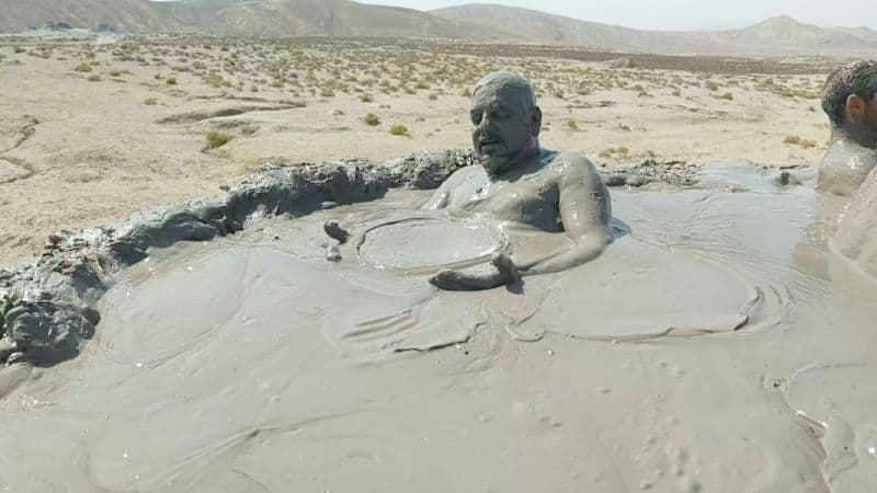 naked mud bath