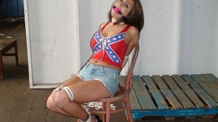 Daisy Duke Tied Up shaved cameltoe