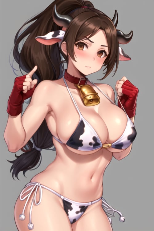 christine villarba add mai shiranui cow photo