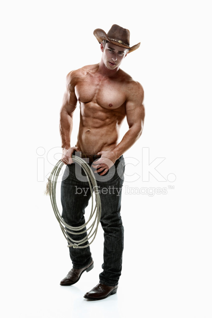 muscular cowboy