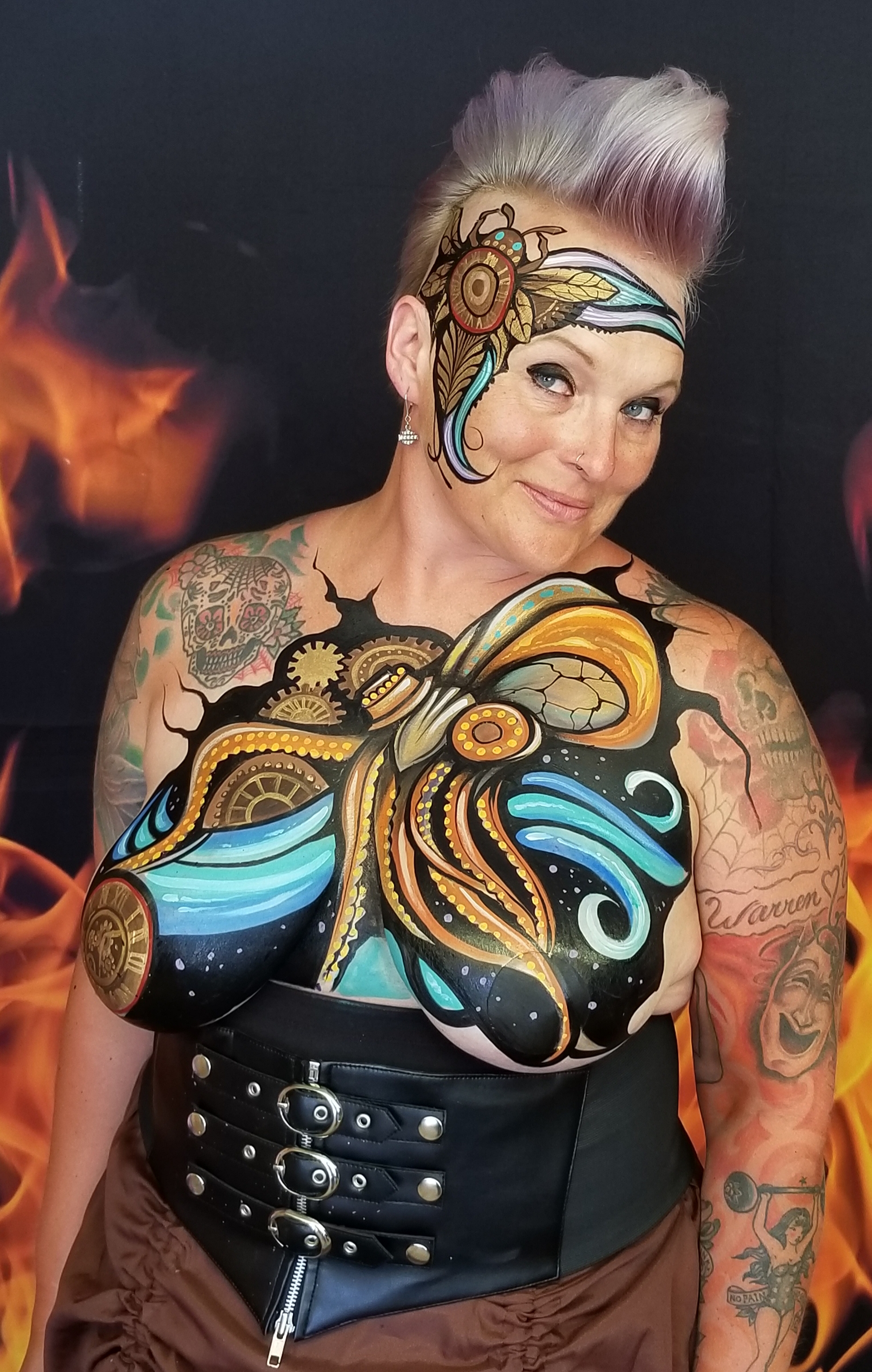 danny vito recommends huge tit body paint pic