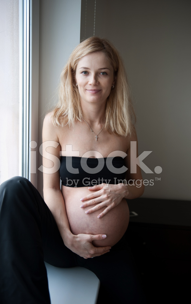 pregnant blonde woman