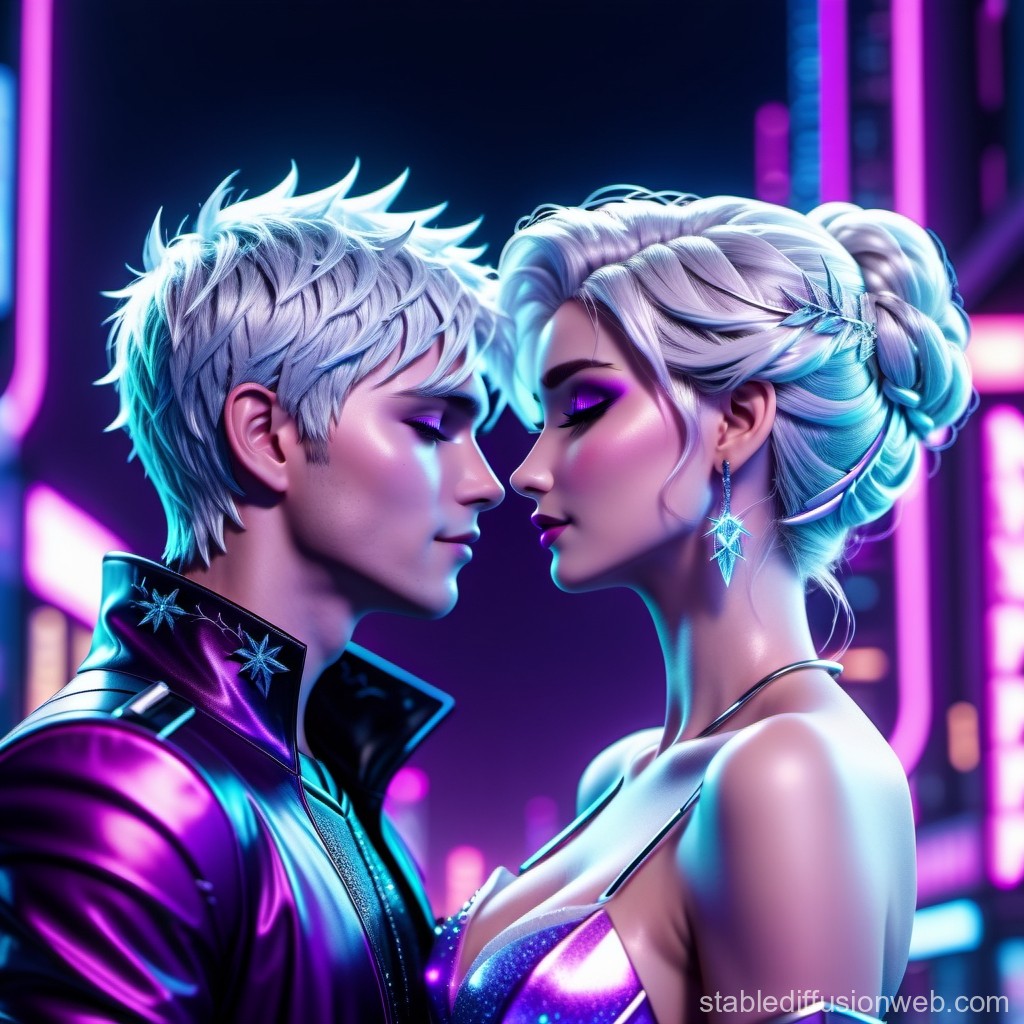 alex jakubiak add elsa and jack frost kissing photo