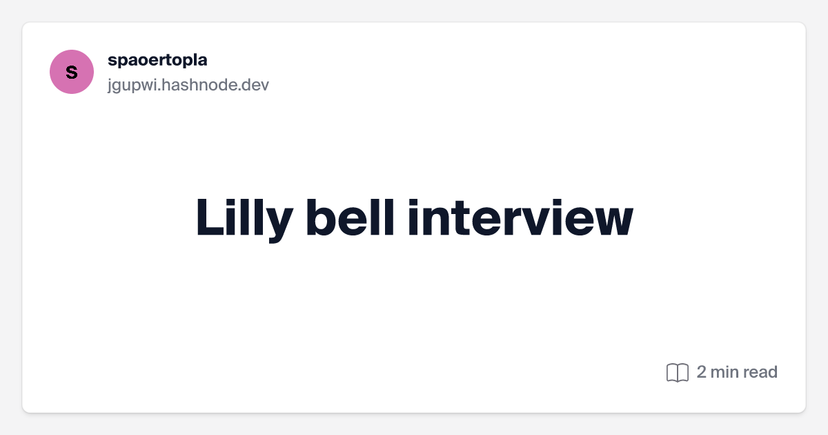 Lilly Bell Interview pick pickaxe