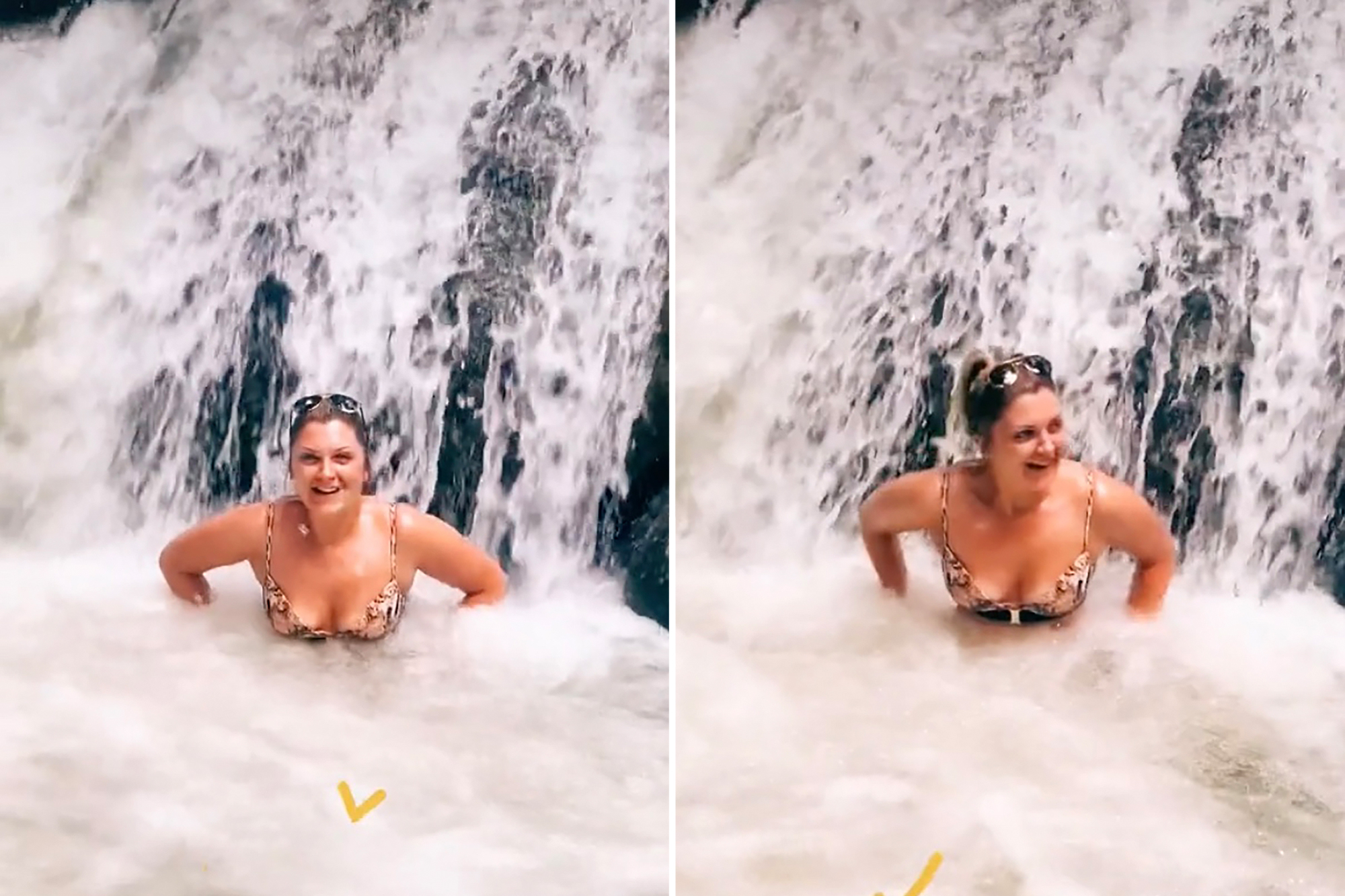 amber engen recommends bikini top falls off pic