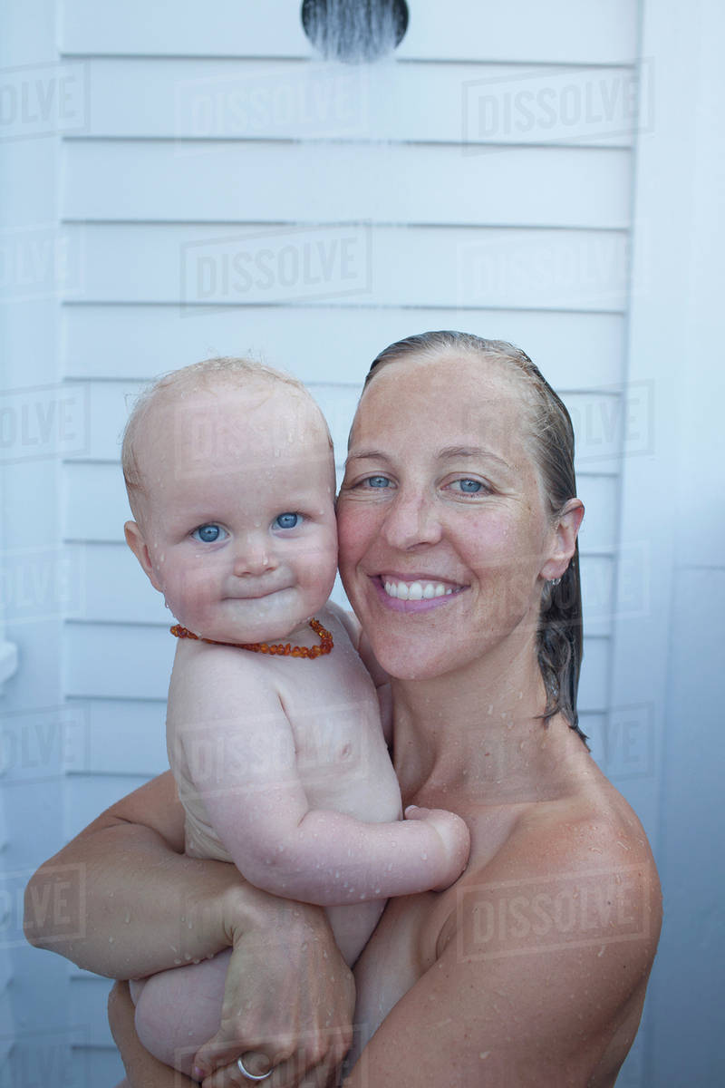 Best of Mom in shower with son