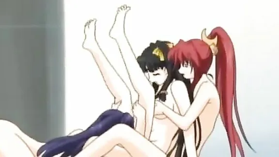 anime lesbian threesome