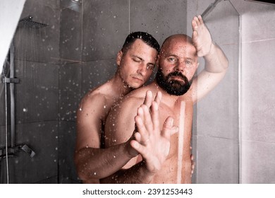 dudes shower together