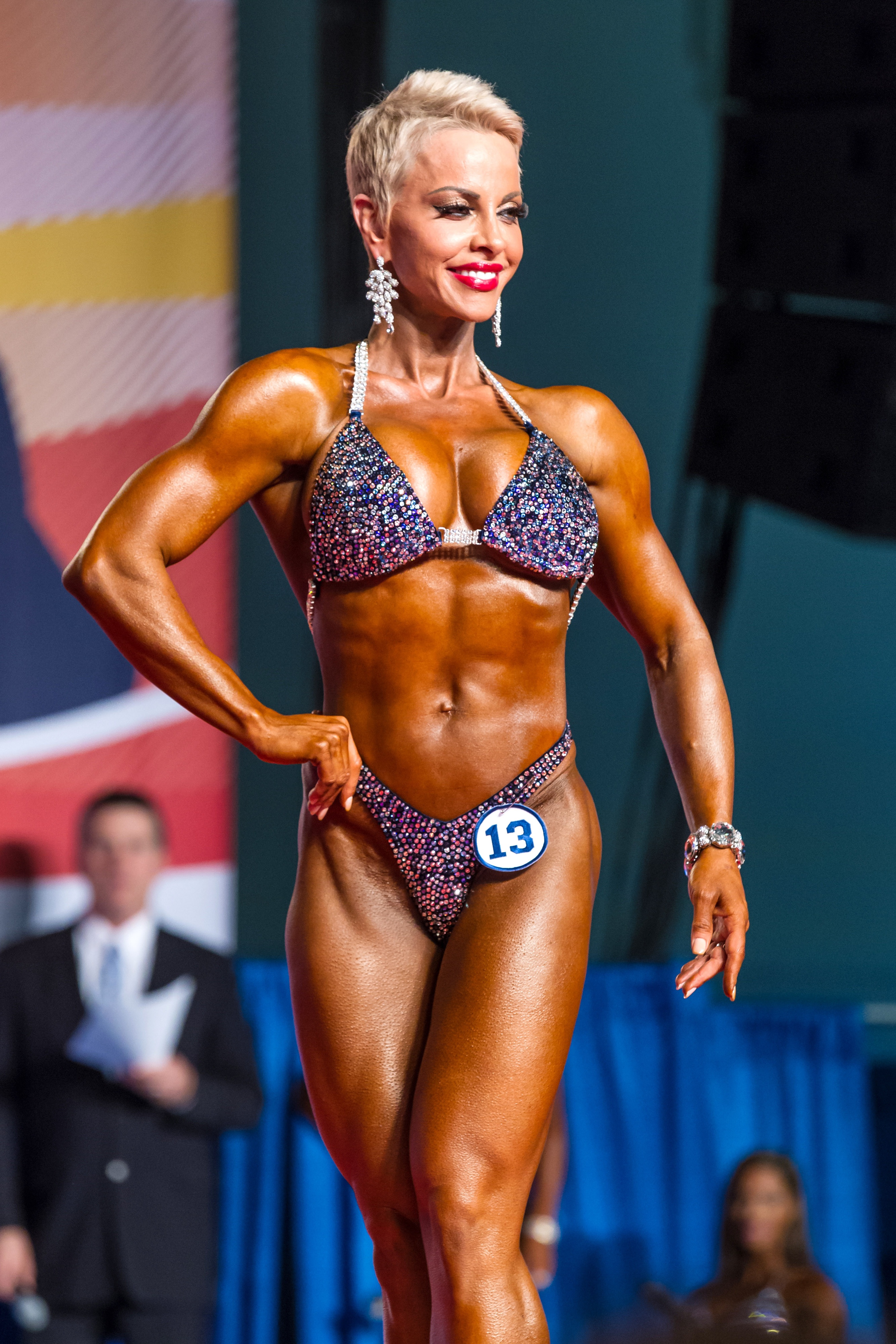 female bodybuilder posing naked