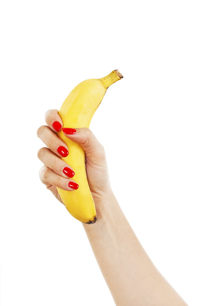 jacking off with banana