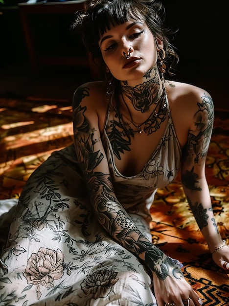 Naked Tattooed Babes cup women