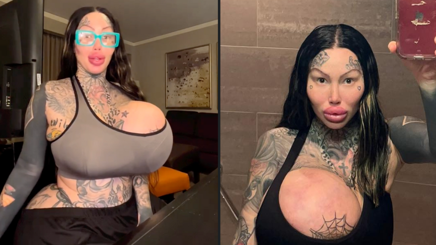 bonnie beavers recommends Tattooed Fake Tits