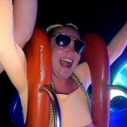 Best of Tits fall out on slingshot ride